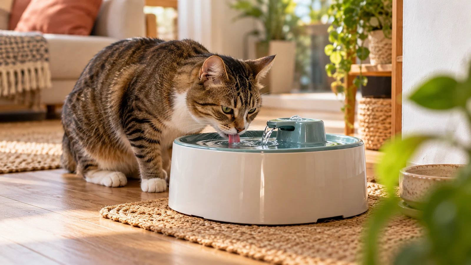 Guía de compra: fuente de agua para gatos para un gato que bebe poco
