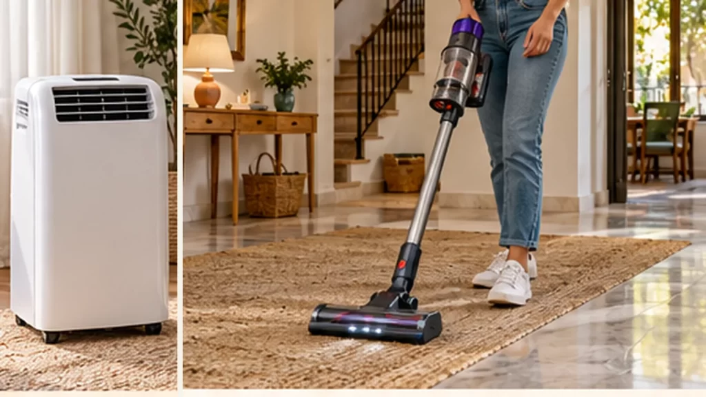 Escena de limpieza relacionada con conviene una aspiradora sin cable para una casa grande